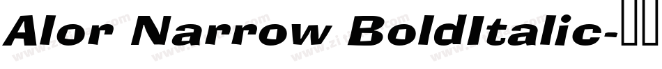 Alor Narrow BoldItalic字体转换